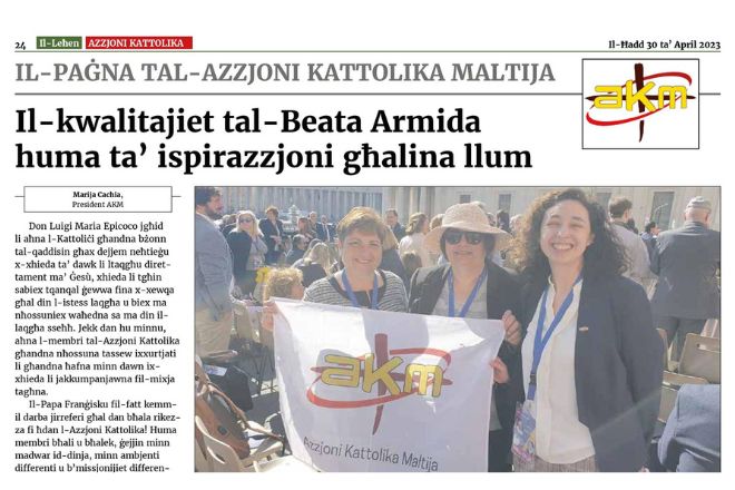 AK Malta present at the Audience with Pope Francis